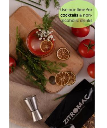ZITROMAC Dehydrated lime for cocktails Dry fruits without sugar for cocktails decoration confectionery Christmas Drinks Dried lime slice natural 100 no additives just fruit Small jar 60 gr Small jar - Buy Online on GoSupps.com