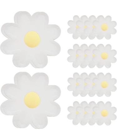 Paper Plates 20Pcs Flower Shape Plates 7 Inch Disposable Daisy Plates for Baby Shower Birthday Wedding Party Supply - Buy Online on GoSupps.com