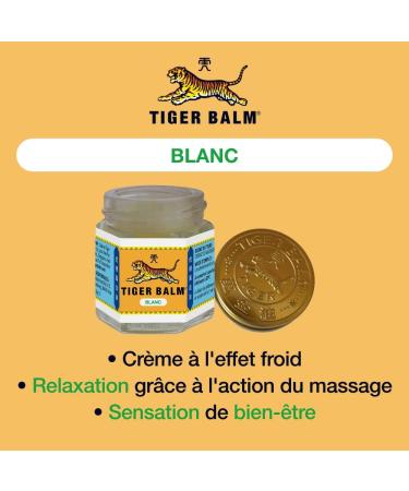 Tiger Balm - BAUME DU TIGRE Blanc - Baume effet froid - Parfum menthol - Pour sportifs apr s l'effort ou en massage de la poitrine ou des tempes. En massage pour se relaxer - 30 g 30 g (Lot de 1) 1 - Buy Online on GoSupps.com
