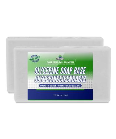 MYOC Glycerin Soap Base | Glycerin Aloe Vera and Rose Extract | Melting and Pouring Base for DIY Soap Making | 2000 g / 70.54 oz