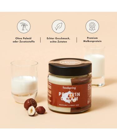 Buy foodspring Protein Cream Duo - 6 x 200g Hazelnut & Creamy Milk | 2x More Taste 85% Less Sugar - International Shipping Available - Buy Online on GoSupps.com