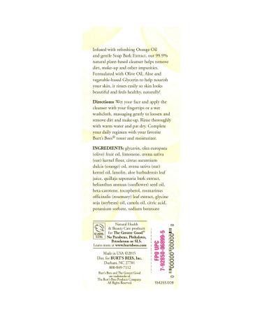Burt's Bees Orange Essence Facial Cleanser 4.3 Oz (Pack of 3) - Sulfate-Free Face Wash - Orange - 3 Count - Buy Online on GoSupps.com