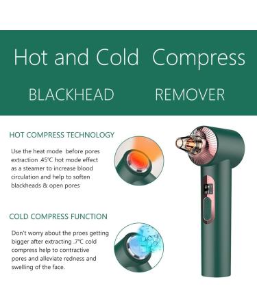Blackhead Remover Vacuum with Hot Cold Compress | Electric Pore Suction Tool with Light Therapy | Acne Pimple Extractor and Facial Cleanser - Buy Online on GoSupps.com