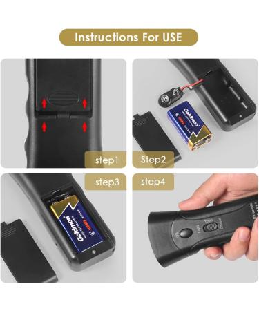 Kuckee Anti Barking Device Dog Barking Deterrent Device Anti Barking Device for Dogs Indoor 33 FT Ultrasonic Handheld Dog Barking Control Device Dog Training Tool Anti Bark Stopper - Buy Online on GoSupps.com