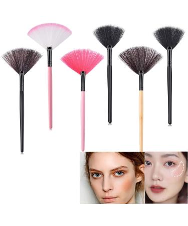 Fashion Highlighter Face Powder Foundation Shadow Powder Blush makeup brush Fan Shape Makeup Brush large base blusher(4) - Buy Online on GoSupps.com