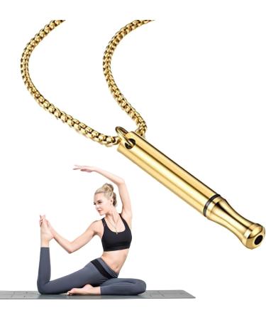 WOBBLO Anapana Breathing Meditation - Wearable Stress Relief for Men & Women in Gold | Shop Internationally - Buy Online on GoSupps.com