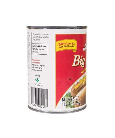 Loma Linda Plant-Based Big Franks (20 oz) 6 Pack - Vegan Meat Alternative - Buy Online on GoSupps.com