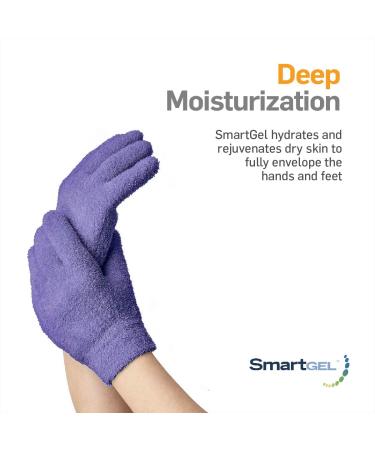 NatraCure Moisturizing Gel Booties and Gloves Set - Lavender - For Dry Skin, Cracked Heels, and Rough Skin - Use with Your Favorite Lotions - 155/175-LAV/RET - Buy Online on GoSupps.com