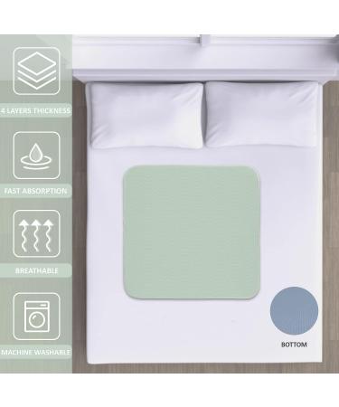 Washable Incontinence Pad 5 Layers - 85x90cm Double Pack | Reusable Waterproof Bed Protection for Adults & Children - Buy Online on GoSupps.com