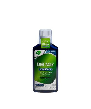 AXIV DM Max Liquid Cough & Cold Medicine for Adults Cold and Flu Medicine for Excess Mucus Relief 6 fl oz