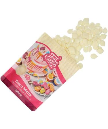 FunCakes Deco Melts White - Dip Drip Drizzle and Decorate Melt in The Microwave and Pour in Every Shape Make Candy Drip Cakes Lollipops and Decorate Cakes Cookies and Cupcakes AZO Free 250 g - Buy Online on GoSupps.com