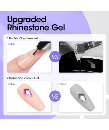 Gellen 30g Rhinestone Nail Glue - Super Strong Adhesive for Nail Gems Charms & 3D Nail Art - UV Light Required - Ideal for Bling Designs & Jewelry - Buy Online on GoSupps.com