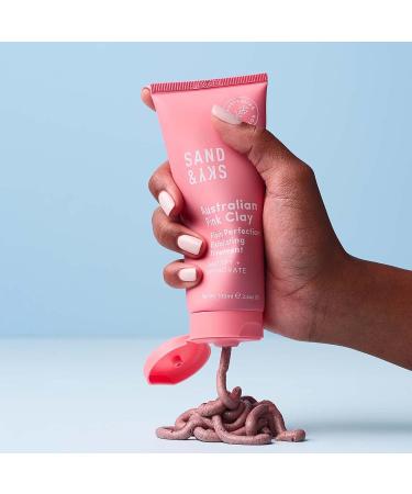 Sand & Sky Flash Perfection Exfoliating Treatment Face Scrub - Australian Pink Clay Facial Exfoliator with Rosehip, Grapeseed & Olive Oil (3.4 oz) - Buy Online on GoSupps.com