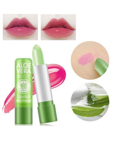 5 Pack Aloe Vera Color Changing Lipstick - Long Lasting Moisturizing Green to Pink Lip Gloss Set - Buy Online on GoSupps.com