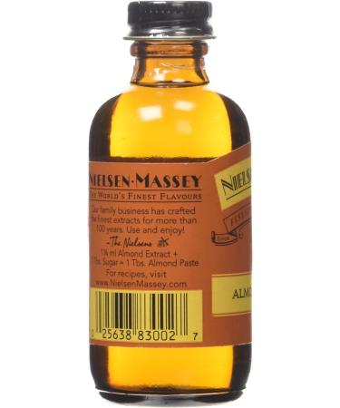 Nielsen-Massey Pure Almond Extract 60ml Certified gluten-free The World's Finest Flavours Kosher - CRC Premium Quality Almond Extract Can Use Christmas Cake - Buy Online on GoSupps.com
