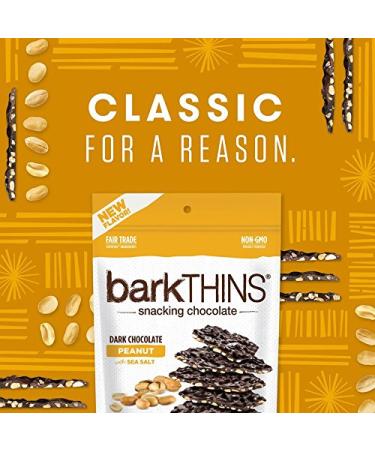 BarkTHINS Dark Chocolate Peanut with Sea Salt - 4.7 oz | Delicious Snacking Treats - Buy Online on GoSupps.com
