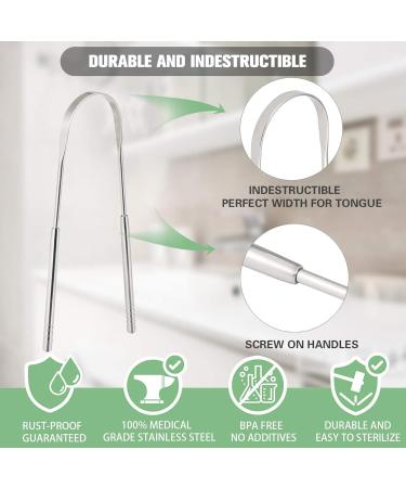 Tongue Scraper for Adults | Effective Tongue Cleaner for Oral Care & Hygiene | Travel-Friendly Hygiene Tool - Buy Online on GoSupps.com