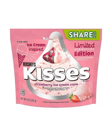 Hershey's Strawberry Ice Cream Cone Kisses - 9-oz. Bag Limited Summertime Edition Ice Cream Inspired