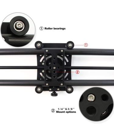 KONOVA Motorized Slider P1 Series Carbon Dolly with S2 for Parallax Panorama Shot Live Motion - 60cm (23.6 inch) - Supports Camera, Mobile Phone, DSLR, Mirrorless - Includes Bag - Buy Online on GoSupps.com