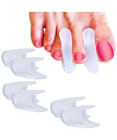 Reppkyh 8 Pieces Gel Toe Separator Bunion Corrector and Bunion Relief Flared Toe Spacers for Overlapping Toe Separators Hammer Toe Straightener for Overlapping Toes