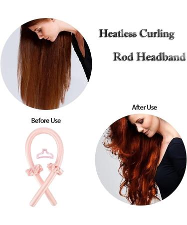Heatless Curlers Headband Heatless Curls No Heat Wave Hair Curlers Styling Tools for Long Medium Hair Hair Curlers Make Hair Soft and Shiny(Yellow) - Buy Online on GoSupps.com
