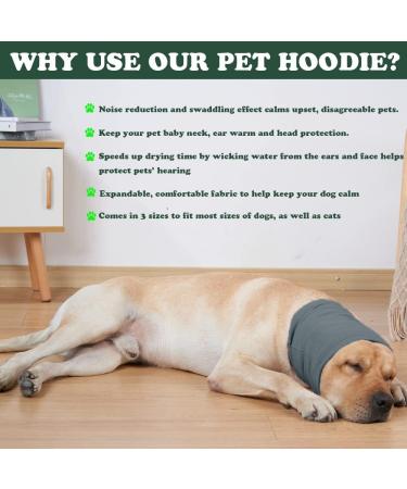 Anlitent Calming Dog Hoodie with Ear Cover for Anxiety Relief and Grooming - Small Blue - Buy Online on GoSupps.com