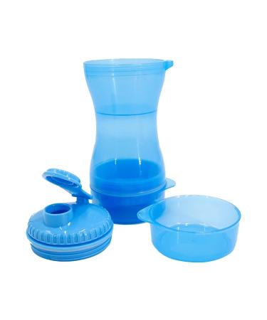 Youpo dog travel water bottle |Refrested -proof portable puppy donor - Double Seal Dog water cup for hiking traveling walking camping outdoor blue