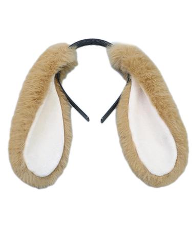 Bunny Ear Headband Creative Plush Long Rabbit Ears Hair Hoop Cute Lop-eared Headband Hair Accessories Hairband for Daily Wear CL