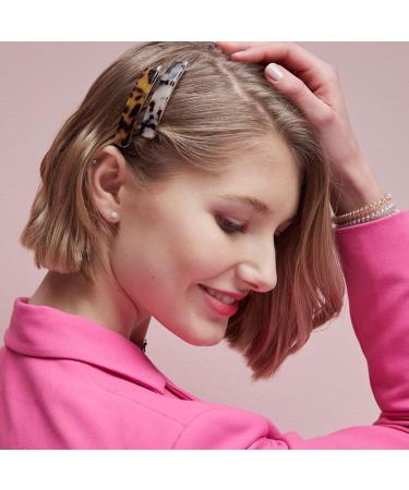 Invisibobble Barrette 2x Hair Clip | Narrow Slippery Hair Clip in Brown & White Leo Pattern | Women's Rectangular Clip | Designed in Munich - Buy Online on GoSupps.com