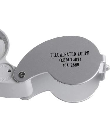 Lightweight Magnifying Glass 40X Portable Magnifying Glass with Light for Identification and Reading of Jade and Antique Lofty Ambition - Buy Online on GoSupps.com