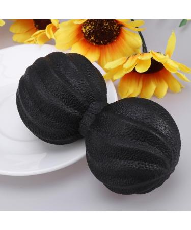 Lurrose Peanut Massage Ball - Double Ball TPE Relaxation & Yoga Roll for Shoulder Relief - Medium Black - Buy Online on GoSupps.com