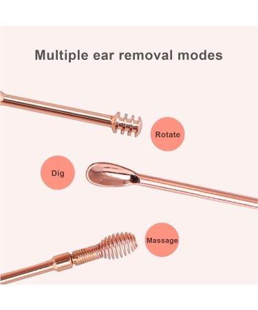 Stainless Steel Earwax Remover Kit - Rose Gold+Gold | Ear Cleaning Tool Set for Earwax Removal and Cleaning - Buy Online on GoSupps.com