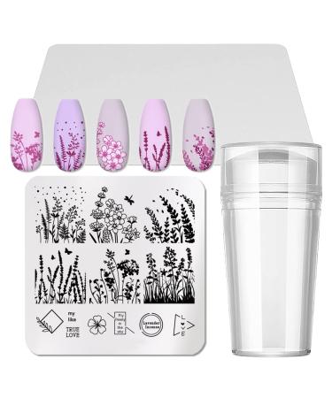 3-teiliges Set f r Nagelkunst-Stempelplatten mit Silikon-Stempel und Schaber aus Edelstahl Nagelkunst-Zubeh r
