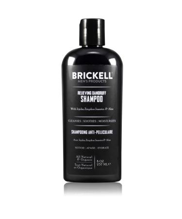 Brickell Men's Relieving Dandruff Shampoo For Men  Natural & Organic  Soothes and Eliminates Dandruff with Ziziphus Joazeiro  Aloe and Jojoba Oil (8 oz) 8.01 Fl Oz (Pack of 1) - Buy Online on GoSupps.com
