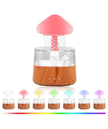 Cloud Rain Humidifier Colorful Light Raindrop Aroma Diffuser Humidifiers with 7 Color Changing Lights Multifunctional Aroma Diffuser Humidifier for Home Desk Bedside(grain)