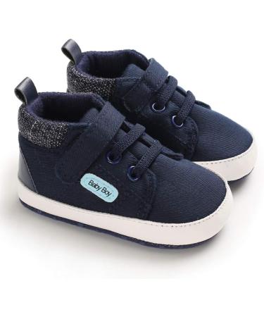MASOCIO Baby Boy First Walking Shoes | Soft Sole Anti-Slip Prewalker for Infants | 3-6 Months Navy - Buy Online on GoSupps.com