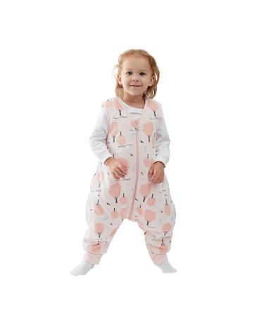 Duomiaomiao Baby Sleeping Bag with Legs 1.5 TOG Unisex 100% Cotton Wearable Blanket All Year Round Baby Sleeping Bag 6-18 months 65cm / baby height 70-80cm 1.5 Tog-pink Forest - Buy Online on GoSupps.com