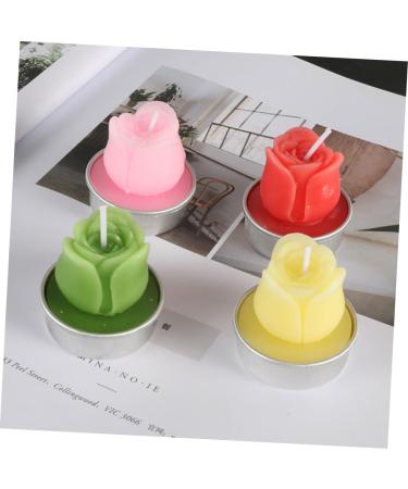 LIFKICH 12pcs Home D cor Tea Lights Candles Wedding Decoration Valentine Candle Tealight Candles Home Decor Baby Showers Candles Decorative Candles for Valentine's Day Rose Proposal Red Red 4*3.5cm - Buy Online on GoSupps.com