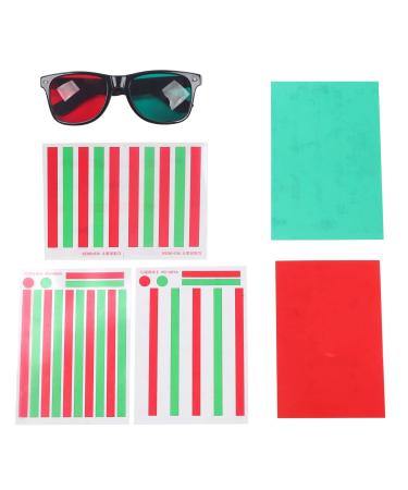 Semme eye training cards for myopia strabismus and amblyopia with red-green glasses