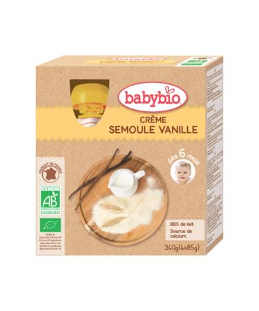 Babybio Bottle Cream Semolina Vanilla 6+ Months 340g