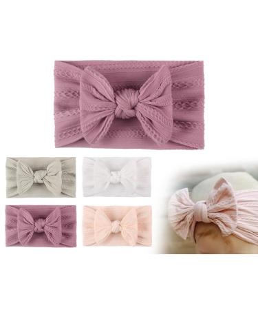 Kapsing 4 piece of hair band for baby nylon elastic headband baby girl baby grinding hair band newborn toddler hair band