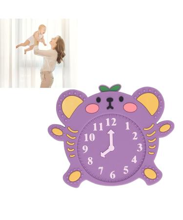Cartoon Teether Toy - Silicone Elastic Cute Sensory Alarm Clock for Baby Home (Type 1) - Buy Online on GoSupps.com