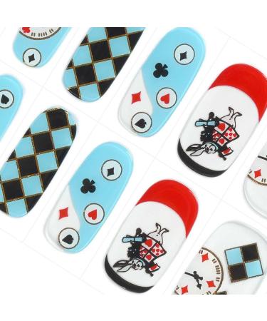 DANNI & TONI 28 Stickers Semi Cured Gel Nail Polish Strips Gel Nail Stickers (Mr. Rabbit) Salon-Quality Gel Nail Polish Strips Manicure Stickers Set