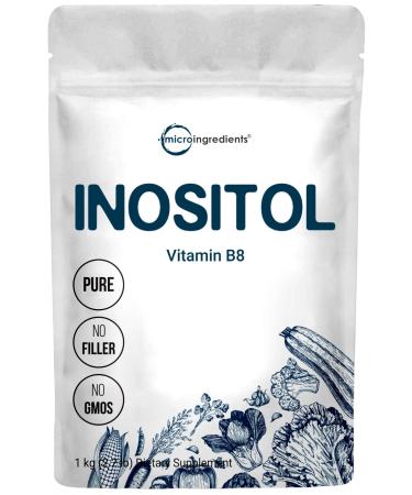 Pure Inositol Powder, Myo-Inositol B8 Powder, 1KG (2.2 Pounds), Strongly Supports Liver Health & Antioxidant, Super Inositol for Hair and Inositol for Sleep, Non-GMO and Vegan Friendly 2.2 Pound (Pack of 1)