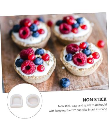 Milisten 4 Pcs Cake Mold Ice Cream Biscuit Silicone Soap Making Molds Molde De para Resina Chocolate Molds Cookie Cake Creative Baking Molds Aroma Silica Gel Cake Pie Muffin White Whitex2pcs 9X8X2.6CMx2pcs - Buy Online on GoSupps.com