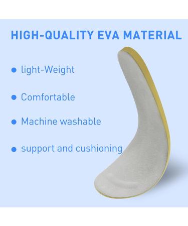 Women's Memory Foam Insoles for Hey Dude Wally - Lightweight Comfortable & Shock Absorbing Footwear Inserts (W7 - Buy Online on GoSupps.com