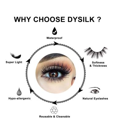 Buy Dysilk 6D Fake Eyelashes - 5 Pairs Reusable False Eyelash Extensions | Natural Look & Comfort | International Shipping - Buy Online on GoSupps.com