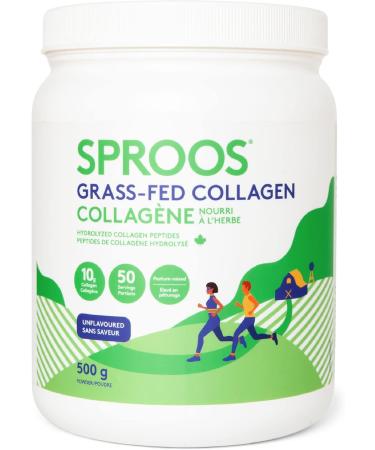 Sproos Premium Marine Collagen Peptide Powder (400 g Tub) & Premium Grass Fed Collagen Powder | Large 500g Tub | (500g) - Buy Online on GoSupps.com