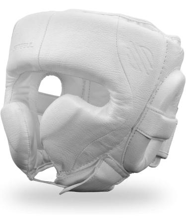 Sanabul Battle Forged Professional Head Gear - White, Large | Boxing MMA Kickboxing - Buy Online on GoSupps.com