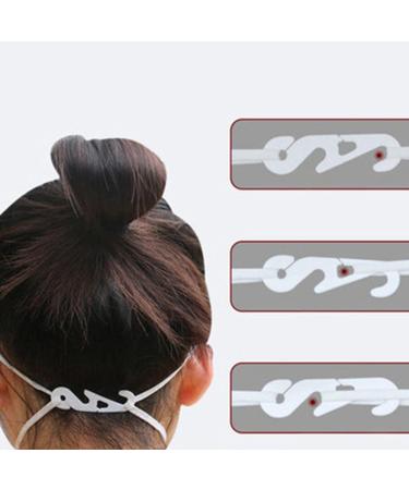 Ultechnovo Mask Holder 200pcs - Adjustable Earring & Hearing Protection Artifact - White Clip Hook for Masks - Ear & Head Strap Connection - Buy Online on GoSupps.com